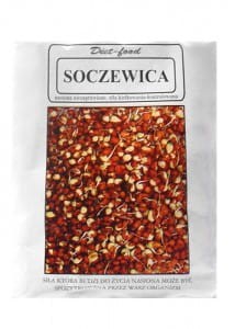 Soczewica na kiełki, naturalne źródło kwasu foliowego, 160g