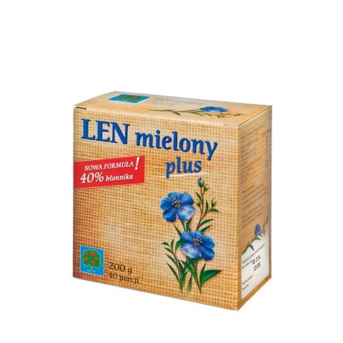 Len mielony Plus w formule 40% błonnika 200g